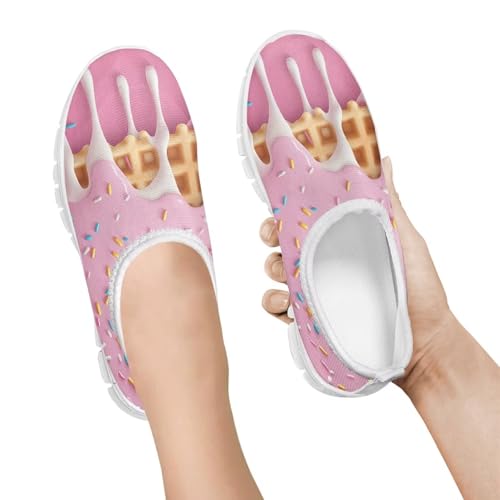 Kids Breathable Sneakers Cartoon Casual Walking Shoes for Boys Girls Lightweight Soft Outdoor Loafers for Athletic US 11-15 White Sole3