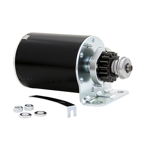 5742N Starter Motor 16 Teeth Compatible with L118 L120 Briggs & Stratton for Lawn Mower 7-22Hp41022003 497595 497594 391423 390838 392749 394805 491766 693054 SBS0001 AM122337 LG497595 (Steel Gear)
