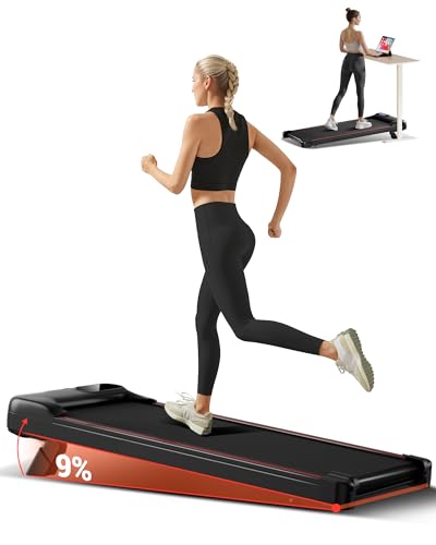 Walking Pad mit Steigung 10KM/H, Laufband mit Steigung für Zuhause und Dreifacher Dämpfung und...