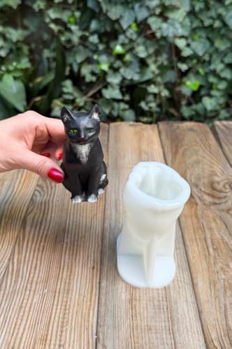 Kedi Kaju Tekli Silikon Mum Kalıbı - Görsel 2