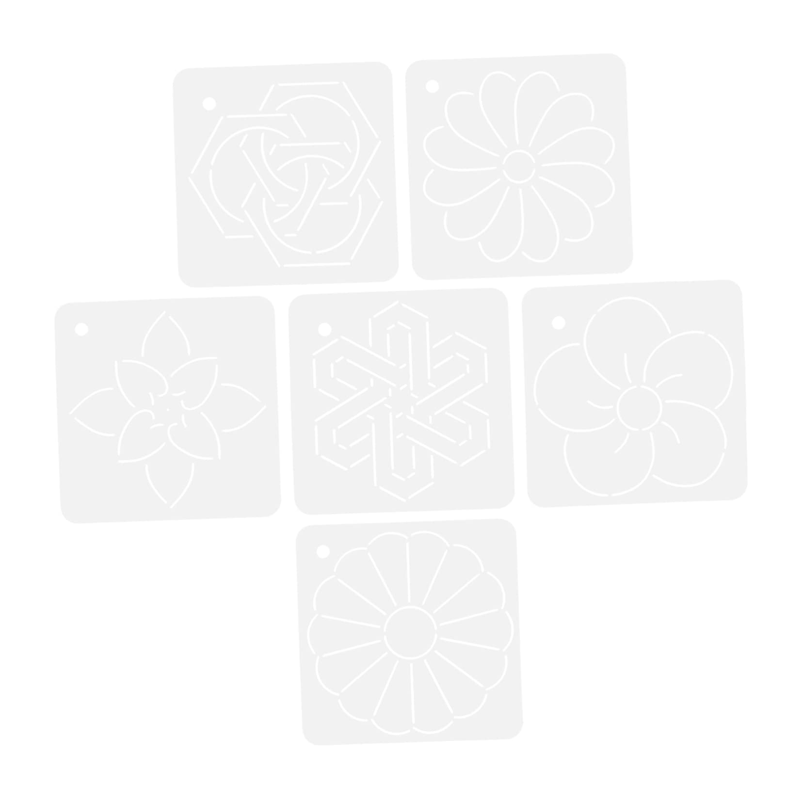 ULDIGI 6Pcs Acrylic Quilting Templates Precision Sewing Stencils for Embroidery Patchwork Smooth Safe Design for Craft Projects for Tailors Hobbyists