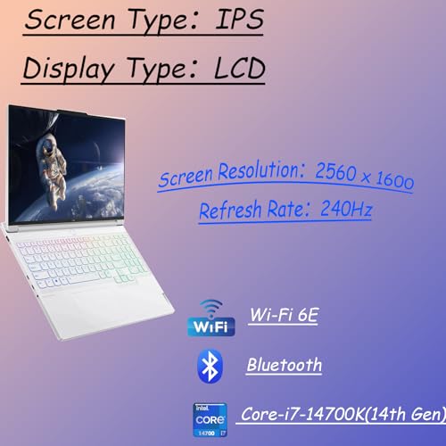 Image of lenovo - Legion 7i Gaming Laptop, 16 inch LCD IPS WQXGA 240Hz, Intel-i7-14700HK(14th Gen), GeForce RTX 4060, Win11 Pro + Ms Office, Fingerprint & Backlit KB, 32GB DDR5 + 1TB SSD