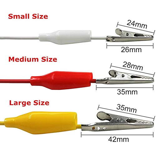 30 morsetti a coccodrillo con cavo, ogni