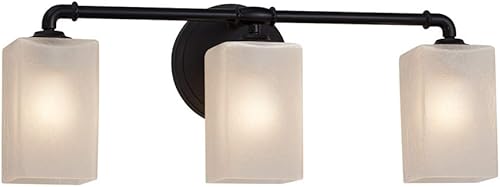 Miniatura 2 de Justice Design FSN-8463-15-FRCR-NCKL - Barra de baño (níquel cepillado, 9 x 23,75 x 5,7 pulgadas)