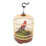 piquet cage chanteuse Cage à oiseaux à commande vocale - et structure robuste, résistante aux chutes et aux chutes, pour oiseaux à sonore réaliste