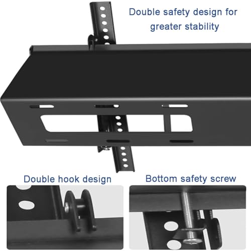 Fixation plafond TV 32 à 70 pouces ultra robuste et discrète de 5 à 28 cm - 7