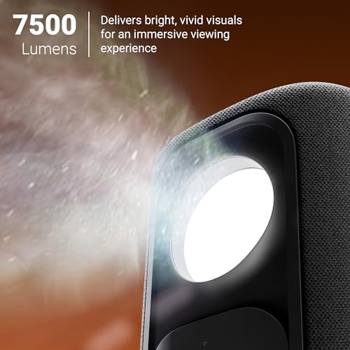 Image of Zebronics Official Google TV Projector, 7500 Lumens, 4K Support, 200 inch Display, Auto Focus & Keystone, 270 Tilt, Portable Home Theater Cinema,Netflix, Prime, WiFi, BT, HDMI ARC (PixaPlay 77G)