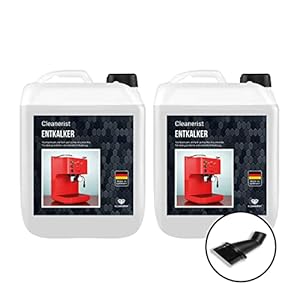 Cleanerist Ontkalker concentraat voor koffieautomaten en koffiezetapparaten, geschikt voor alle bekende merken, kalkoplosser extra grondig, 2 x 5 liter