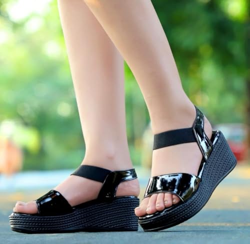 Image of WUGATTI Women's Synthetic Slip-On Comfortable, Trendy & Casual Wedges Sandal