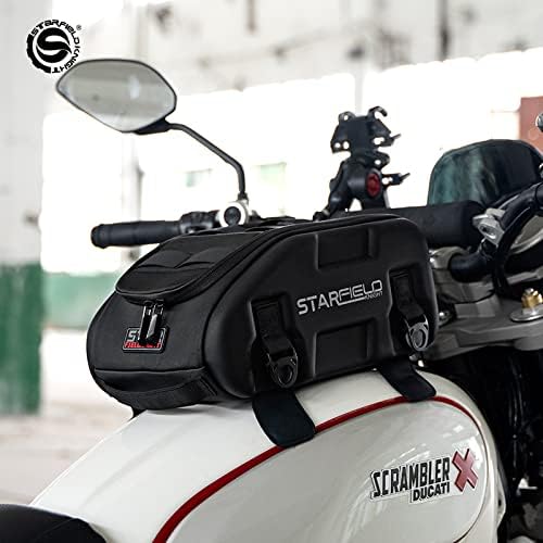 Miniatura 6 de Bolsa de motocicleta para asiento trasero, bolsa de combustible, caja de cola de tanque, bolsa de aceite, parte superior delantera, bolsa de sillín