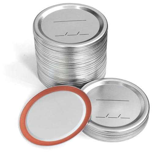 Couvercles de bocaux standard en fer avec surface inscriptible | Lot de 60 pièces pour conserve - 4