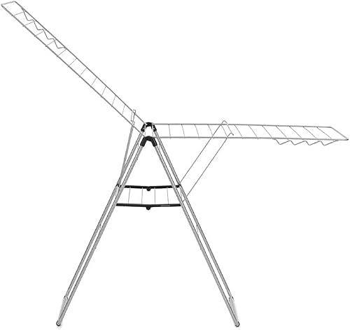 Brabantia HangOn Laundry Drying Rack (25m / Metallic Grey) Compact, Foldaway, Adjustable Indoor Stainless Steel Clothes Horse - 5