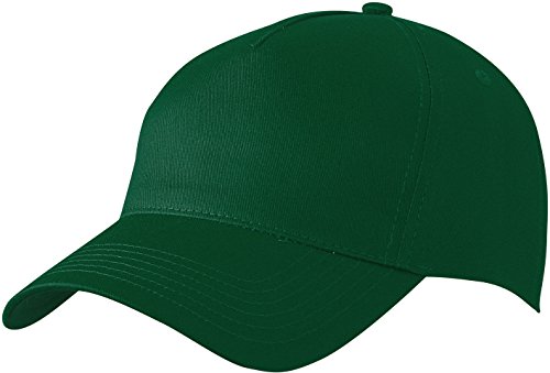 Myrtle Beach, 5 cappellini da uomo e donna, superficie non spazzolata MB6117 verde scuro taglia unica