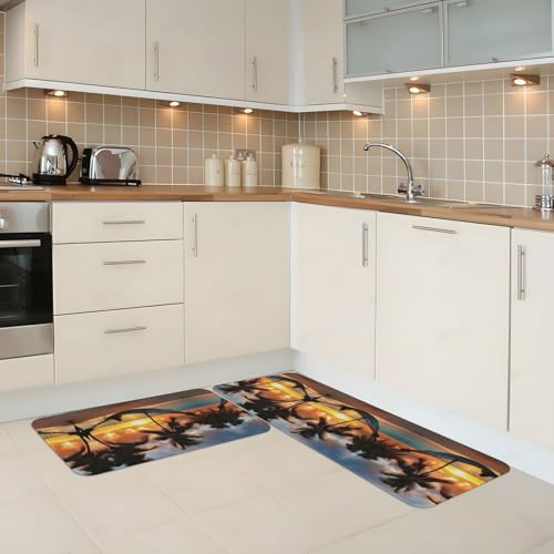 Alfombras con estampado de hamaca EdWal, comodidad antideslizante para tu cocina de granja 3