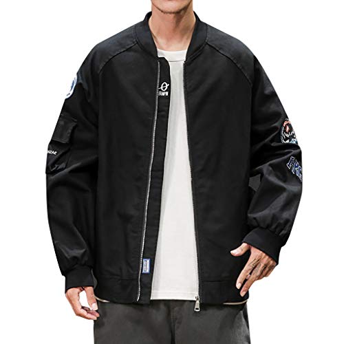 Veste col montant zippée homme noire grande taille XXXL veste unie