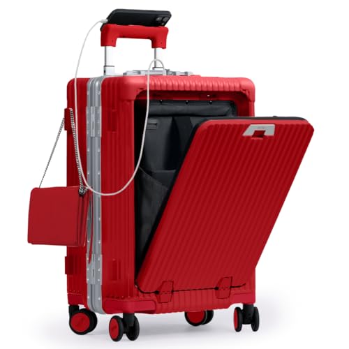 Nobl Zipperless Aluminum Carry-On Suitcase 22.5x15x9.5