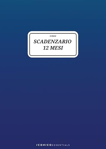 Scadenzario 12 Mesi: ICO632 - Scadenzario Annuale per Segnare le Scadenze dei Pagamenti Fornitori Mensili per l'Ufficio. Registro Gennaio-Dicembre (A4)