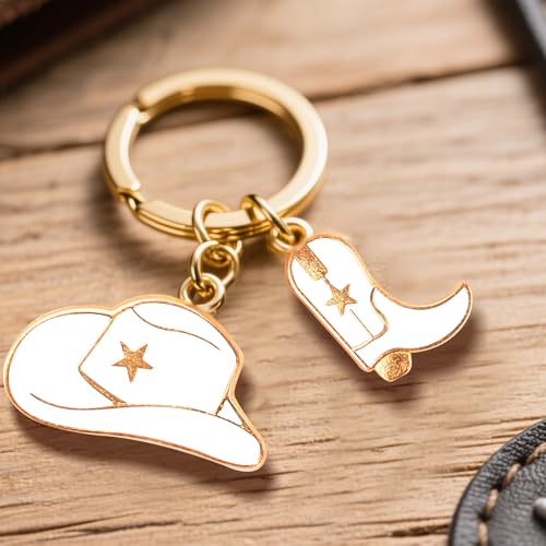 Western Keychain Cowboy Hat & Boots Keychain Vintage Design for Men Women - Image 5