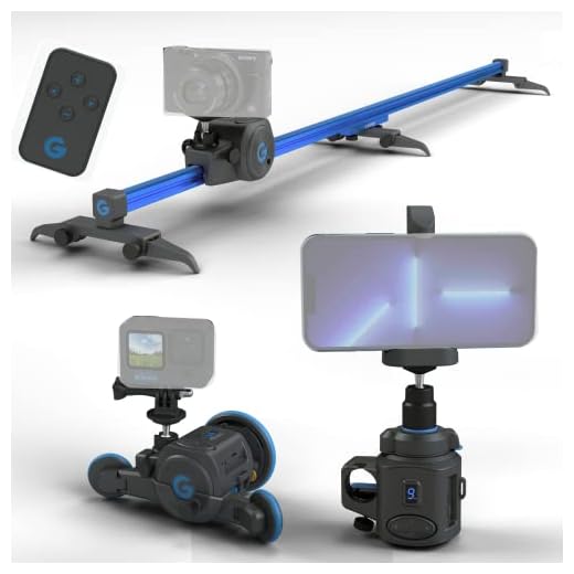 Grip Gear Directors Set - Includes motor + Sliders + Camera Dolly + 360 Panoramic Mount – Motorized/Manual Camera slider and Motion Control, Compatible with DSLR, Mirrorless, Smartphones & action cams