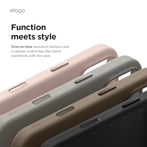 Image of elago Magnetic Leather Case Compatible with iPhone 17 Pro Max Case, All MagSafe Accessories, 6.9 inch - Built-in Magnets, Durable Vegan Leather, Shockproof, Water-Resistant (Lovely Pink)