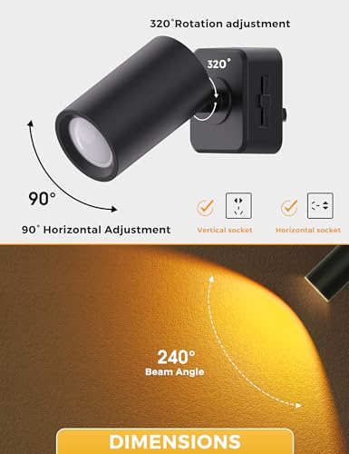Image of L LOHAS LED Night Lights Plug into Wall, [2-Pack] Rotatable Night Lights | Dusk to Dawn Sensor, 0-100 LM Brightness Adjustable,2000K Amber Nightlight for Adults Bathroom Hallway Stairs