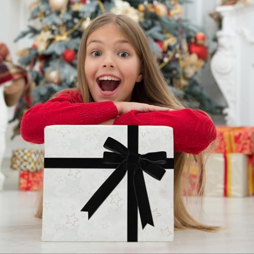 Image of Tsorode 10 Yards Black Velvet Ribbon 1 Inch for Christmas Tree,Velvet Christmas Ribbon for Gift Wrapping Crafts Bow Wreath Holiday Decorations (Black, 1 inch-10 Yard)