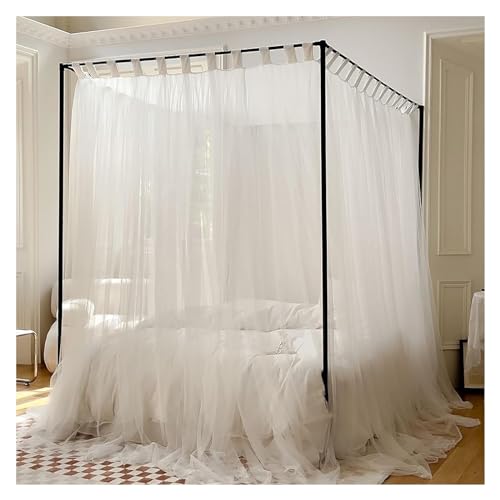 Marcos de cama con dosel estables con barras de dormitorio para mosquitero 2