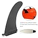 Keenso 8in Eco-Friendly PVC Surfboard Fins Paddle Board Fin Surfboard Plastic Fin Replacement Watershed Balancing Surfboard Accessory Black
