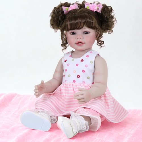 Muñeca Reborn Niña 22'' Vinyl Tierno Conjunto Completo miniatura 5