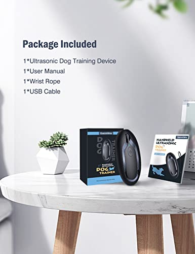 Ultraschall Hunde, Handheld Anti-Bell-Gerät, Anti-Bell-Mittel für Hunde, wiederaufladbare Handheld Trainingsgerät für Hunde mit 5m Reichweite, sichere Mini Antibell für kleine große Hunde Freien