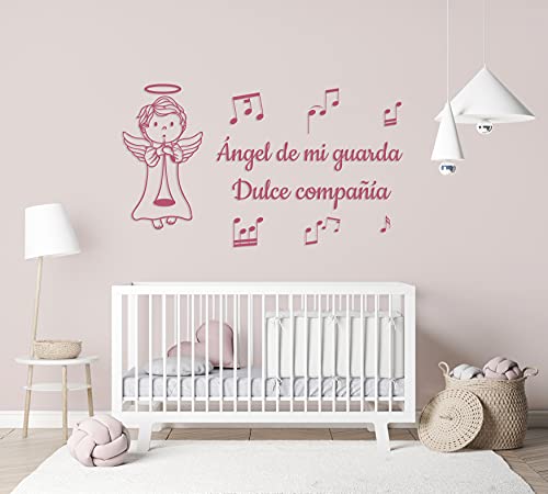 Angel de mi guarda vinilo decorativo pared para bebé miniatura 2