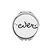 Ever Funny Quote Handwrite Style Hand Compact Mirror Round Portable Pocket Glass