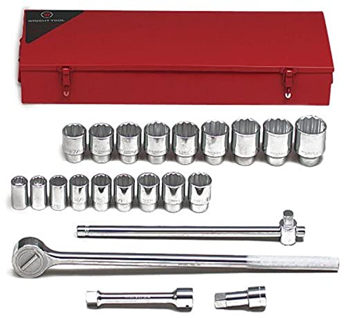 3/4 Drive 22 pc 12 Pt Sock 7/8 2 Ratchet Sliding T 3 1/2 8