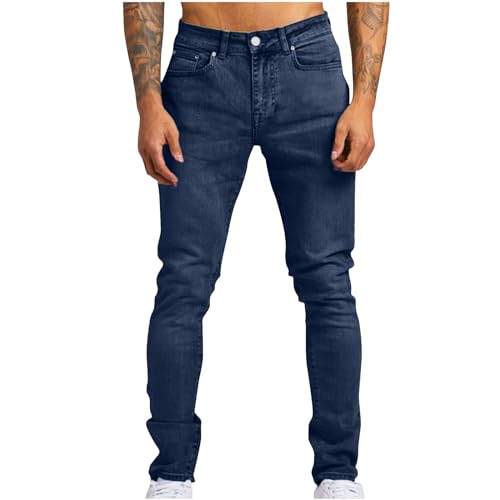 Pantalones Vaqueros Hombre Pantalones elástico Casual Moda Jeans Trend Largo Pantalones Pants Skinny Slim Fit Pantalon Fitness Jeans Largos Pantalones Ropa de Hombre Talla Grande xs-8xl
