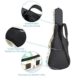 Housse de transport pour guitares acoustiques et classiques – 109 x 42,9 cm – Série tendance – Double fonction de l… - Les Beatles, Paul McCartney, John Lennon, RIngo Starr, George Harrison Housse de transport pour guitares acoustiques et classiques - 109 x 42,9 cm - Série tendance - Double fonction de l… – Image 3