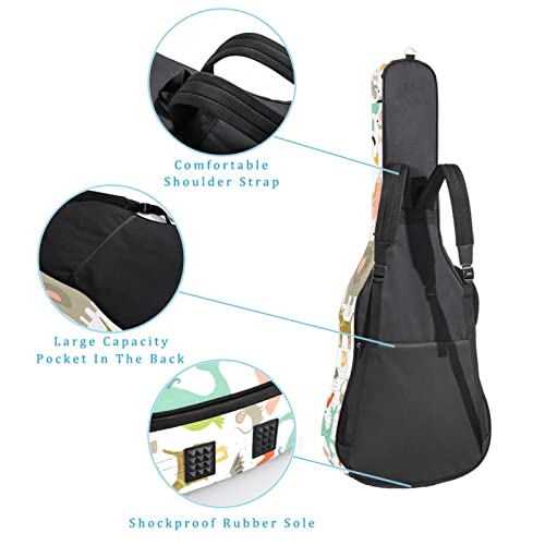 Housse de transport pour guitares acoustiques et classiques – 109 x 42,9 cm – Série tendance – Double fonction de l… - Les Beatles, Paul McCartney, John Lennon, RIngo Starr, George Harrison Housse de transport pour guitares acoustiques et classiques - 109 x 42,9 cm - Série tendance - Double fonction de l… – Image 4