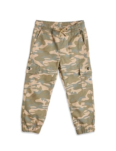 Image of Amazon Brand - Symbol Boy's Cotton Cargo Jogger | Elasticated Waistband and Cuff | Stretchable | Age 2-14 Years