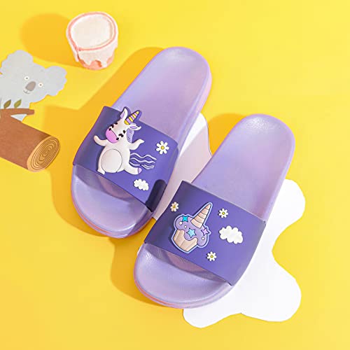 Image of MEMON Toddler Little Kids Dinosaur Beach /Pool /Shower Slides /Anti-Skid Home Bath Slippers /Cute Summer Outdoor Shoes for Girls and Boys