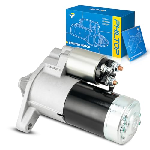 Image of PHILTOP Starter Replacement for Jeep,1987-1998 Cherokee 4.0L,87-92 Comanche 4.0L,93-98 Grand Cherokee,88-91 Grand Wagoneer,1988 J10, J20,87-90 Wagoneer,1.7 KW OE# 17006N,33002709, 56041014