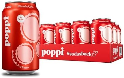 Poppi Prebiotic Soda, Classic Cola, 12 Oz, 12 Pack