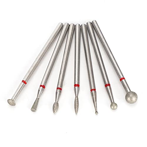 HURRISE Nail Drill Bit Set, Professional Nail Bit Fine Grit, Sand Electric Manicure Grinding Head Nail Art Manicure Drill Bit Accessory For Gel Nails (NO.05)