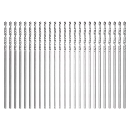 Image of sourcing map 25pcs Micro Jobber Twist Drill Bits #63 0.9mm / 0.0354" High Speed Steel HSS Mini Drilling Bit Tool for Stainless Steel Aluminum Wood Plastic