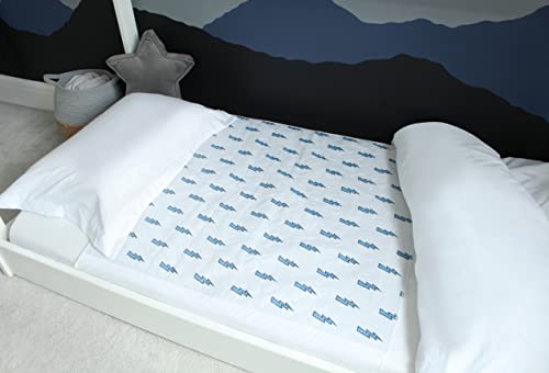 Matratzenschoner Kinderbett | Waschbare Bettnässe Bettwäsche | 85 x 90cm hochwertige Bettauflage mit Tucks | Für Einzelbetten, Kinderbetten, Babybetten | wasserdichte (Blitz) - Image 7