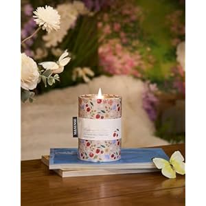 M&SENSE Raspberries Rain Scented Candle, Medium Jar Candle 11.3oz Natural Soy Wax for Home Scented, Floral Candles Gift for Spring Holiday, Up to 60 Hours Burning Long-Lasting Fragrance MSENSE Raspberries Rain Scented Candle Medium Jar Candle 113oz Natural Soy Wax for Home Scented Floral Candles Gift for Spring Holiday Up to 60 Hours Burning Long Lasting Fragrance
