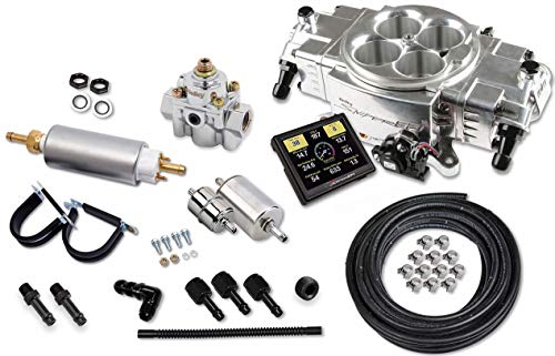 NEW HOLLEY SNIPER EFI STEALTH KIT 4150 MASTER KIT 4 BBL FUEL INJECTION CONVERSION,POLISHED,870 CFM,COMPATIBLE WITH 4150 FLANGE STYLE MANIFOLDS