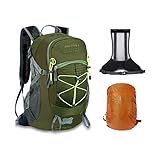 LOCAL LION Hiking Daypack, 20L Cycling Biking Backpacks, Detachable Backboard, Travel Daypacks for Skiing Trekking Camping