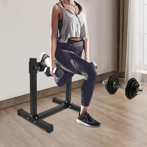Split Squat Stand - Rodillo de sentadillas de altura ajustable para sentadillas divididas búlgaras, 1 pulmón para peso corporal o mancuernas, 61,2 x 56,7 x 67,3 cm