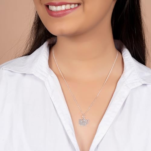 Inspirational Words Daddys Little Blue Inlay Created Opal Pendant Necklace For Daughter Teen .925 Sterling Silver October Birthstone3