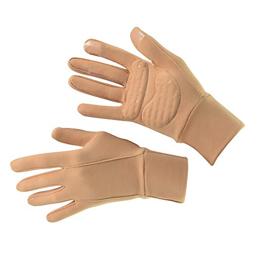 WIFA Gants de patinage et de sport rembourrés avec rembourrage en gel pour écran tactile antidérapant respirant pour enfants et adultes (beige, 2)