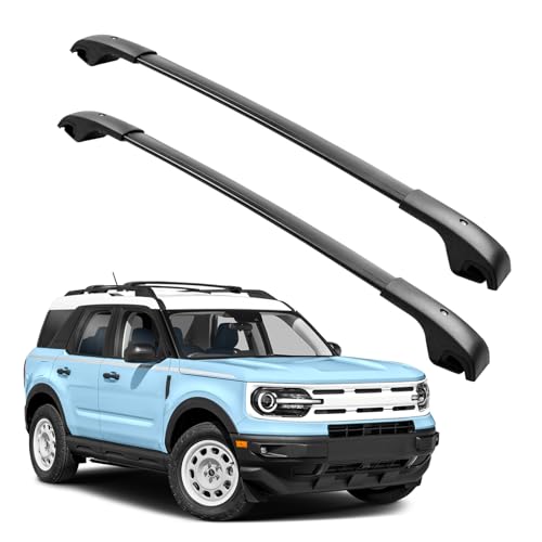 Roof Rack Cross Bars 150lbs Compatible with Ford Bronco Sport Base & Bigbend (on Road) 2021-2024 & 2021 Outer Banks Aluminum Crossbars Rails Cargo Rooftop Bike Snowboard Skiboard